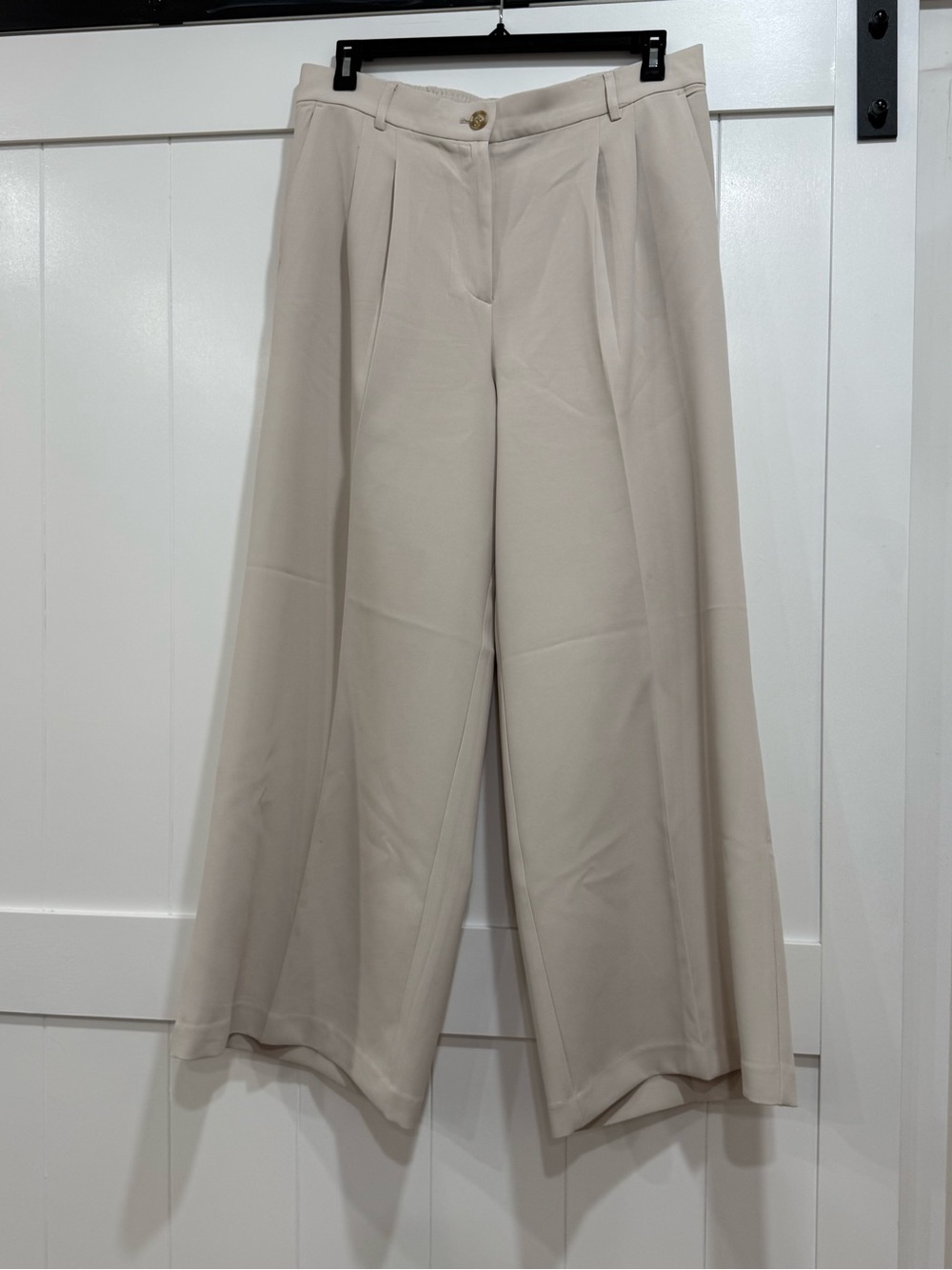 LOFT Wide-Leg Pants in Light Beige